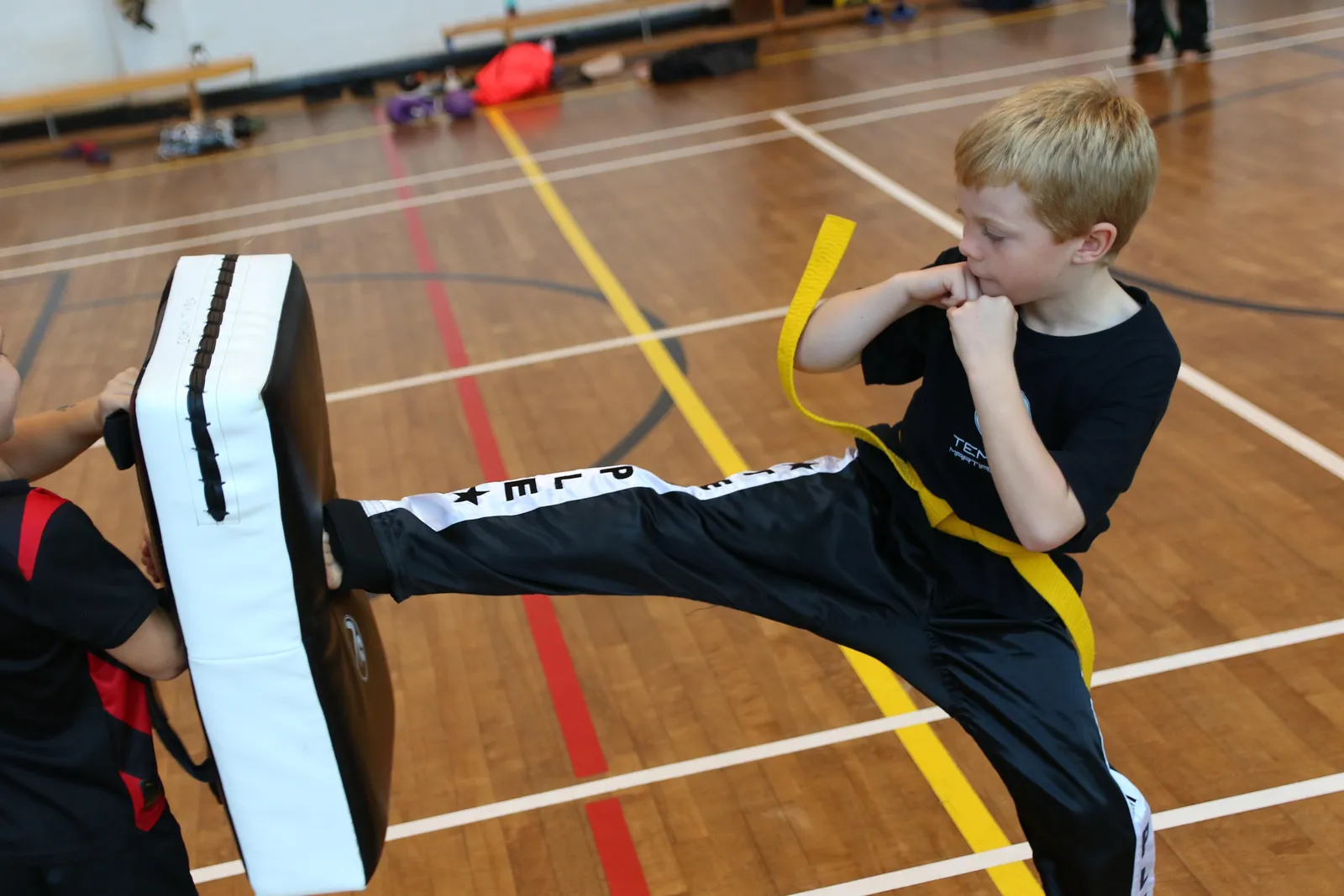 Kids kickboxing class at TMA